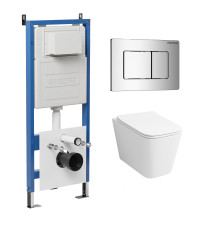 Комплект 3 в 1: Grossman инсталляция 900.K31.01.000+клавиша 700.K31.04.10M.10M хром глянцевый+унитаз GR-4441S