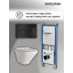 Комплект 3 в 1: Grossman инсталляция 900.K31.01.000+клавиша 700.K31.05.21M.21M черный матовый+унитаз GR-4441S