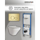 Комплект 3 в 1: Grossman инсталляция 900.K31.01.000+клавиша 700.K31.05.32M.32M золото сатиновый+унитаз GR-4441S