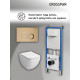 Комплект 3 в 1: Grossman инсталляция 900.K31.01.000+клавиша 700.K31.01.310.310 золото матовый+унитаз GR-4447S
