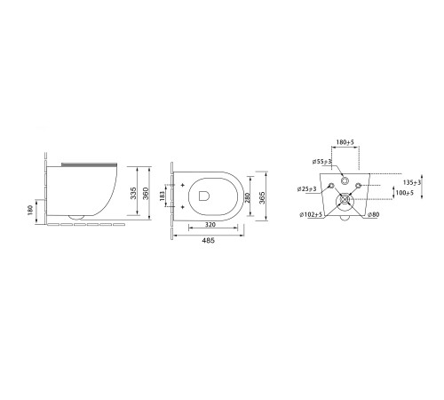 Комплект 3 в 1: Grossman инсталляция 900.K31.01.000+клавиша 700.K31.03.300.300 золото глянцевый+унитаз GR-4455SQ