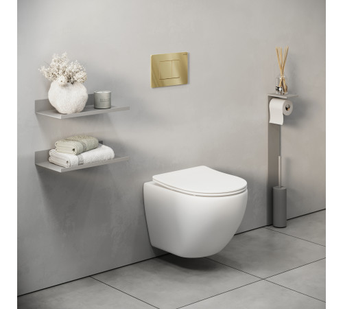 Комплект 3 в 1: Grossman инсталляция 900.K31.01.000+клавиша 700.K31.04.32M.32M золото сатиновый+унитаз GR-4455S