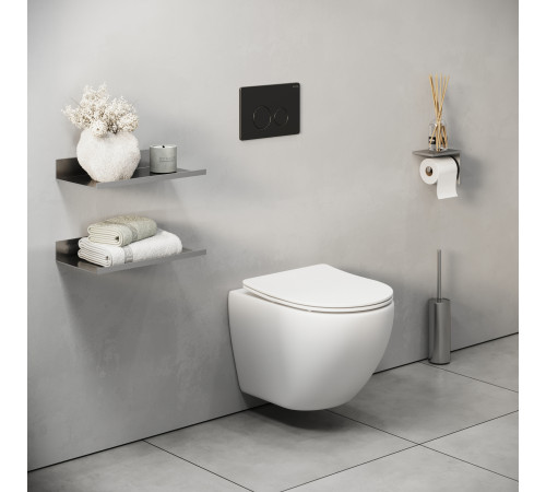 Комплект 3 в 1: Grossman инсталляция 900.K31.01.000+клавиша 700.K31.05.21M.21M черный матовый+унитаз GR-4455S