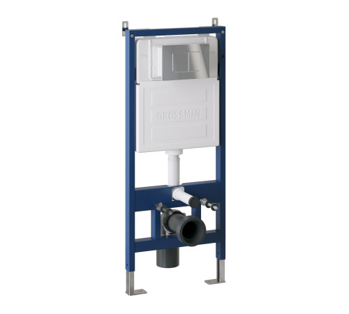 Комплект 3 в 1: Grossman инсталляция 900.K31.01.000+клавиша 700.K31.04.10M.10M хром глянцевый+унитаз GR-4455BMSQ