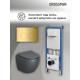 Комплект 3 в 1: Grossman инсталляция 900.K31.01.000+клавиша 700.K31.02.300.300 золото глянцевый+унитаз GR-4455GMS