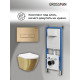 Комплект 3 в 1: Grossman инсталляция 900.K31.01.000+клавиша 700.K31.03.310.310 золото матовый+унитаз GR-4455GWS