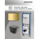 Комплект 3 в 1: Grossman инсталляция 900.K31.01.000+клавиша 700.K31.02.300.300,золото глянцевый+унитаз GR-4477BMS