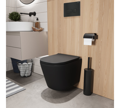 Комплект 3 в 1: Grossman инсталляция 900.K31.01.000+клавиша 700.K31.03.210.210 черный матовый+унитаз GR-4477BMSQ