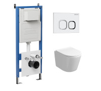Комплект 3 в 1: Grossman инсталляция 900.K31.01.000+клавиша 700.K31.02.000.000 белый+унитаз GR-4477SQ