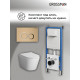 Комплект 3 в 1: Grossman инсталляция 900.K31.01.000+клавиша 700.K31.01.310.310 золото матовый+унитаз GR-4478SQ
