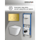Комплект 3 в 1: Grossman инсталляция 900.K31.01.000+клавиша 700.K31.01.300.300 золото глянцевый+унитаз GR-4479SQ