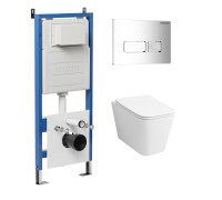 Комплект 3 в 1: Grossman инсталляция 900.K31.01.000+клавиша 700.K31.03.100.100 хром глянцевый+унитаз GR-4479SQ