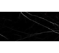 Керамогранит LCM 60120TWN99HG Twinstone Black 60x120 черный суперполированный под мрамор