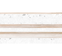 Настенная плитка New Trend WT36PLY55 Play Lines 30x60 бежево-белая глянцевая под дерево / терраццо