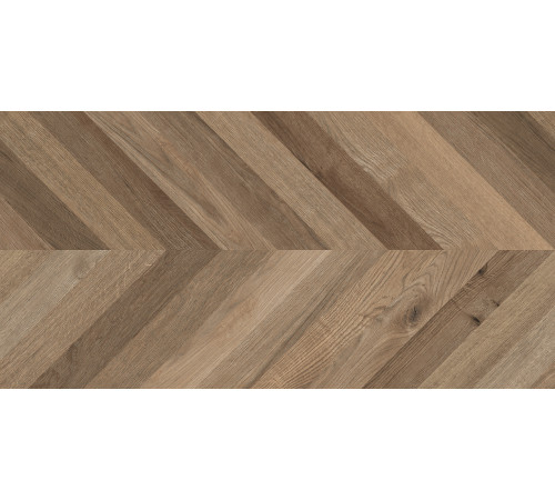 Wood Lux Walnut Chevron M Керамогранит коричневый 60х120 матовый карвинг