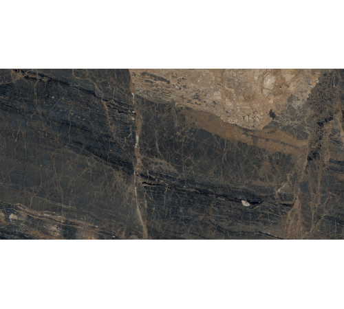 Lunar Marron Керамогранит коричневый 80х160 матовый+гл.чернила