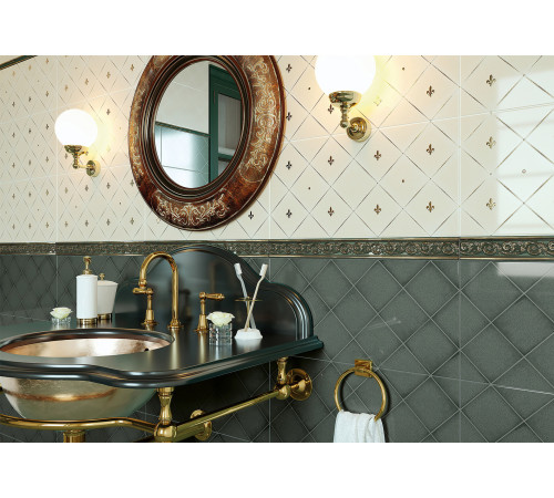 Керамогранит New Trend GP6ADE24 Adele Latte 41x41 зеленая матовая орнамент