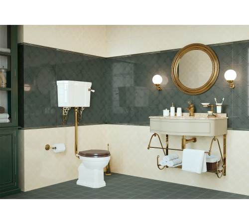 Керамогранит New Trend GP6ADE24 Adele Latte 41x41 зеленая матовая орнамент