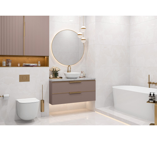 Керамогранит LCM 60120ICO00P Ice Onyx 60x120 белый полированный под камень