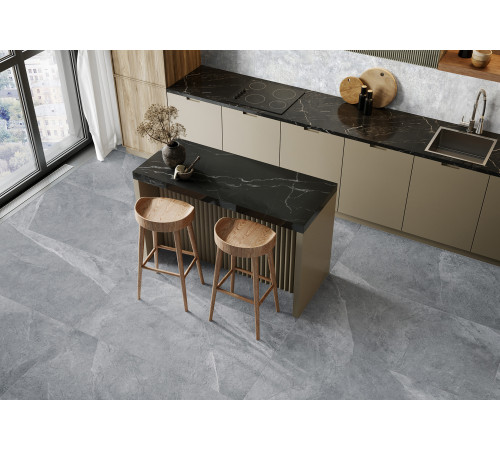 Керамогранит Alma Ceramica GFU6060BST07R Basalto Sugar 60x60 серый сахарный / противоскользящий под камень