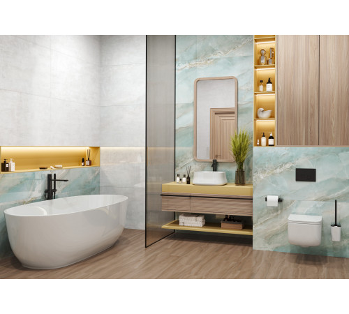 Керамогранит LCM 6060BLM06HG Blumarin 60x60 голубой суперполированный под оникс