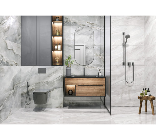Керамогранит LCM 6060BLM06HG Blumarin 60x60 голубой суперполированный под оникс