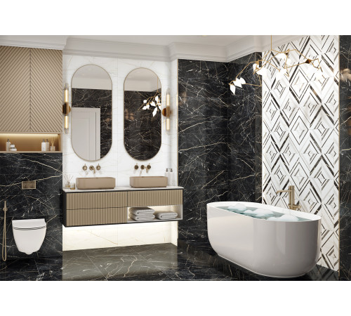 Плитка настенная Bohema Black WT15BHM99R 246x740x9 Глянцевая