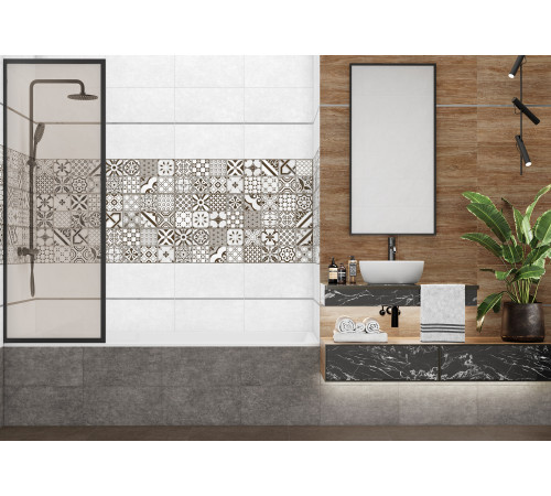 Керамогранит Alma Ceramica GFA92ATN44R Ashton 90x20 коричневый глазурованный матовый под дерево