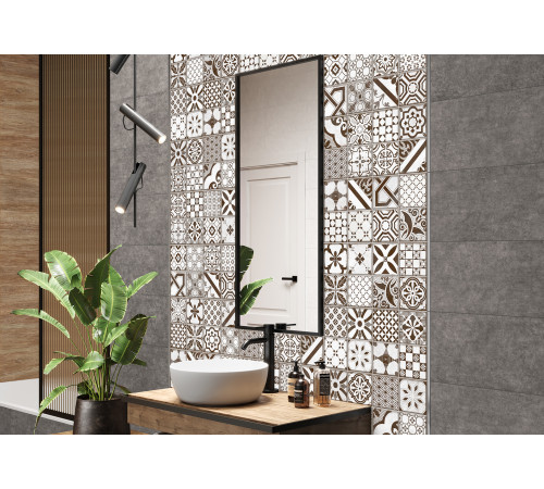 Керамогранит Alma Ceramica GFA92ATN44R Ashton 90x20 коричневый глазурованный матовый под дерево