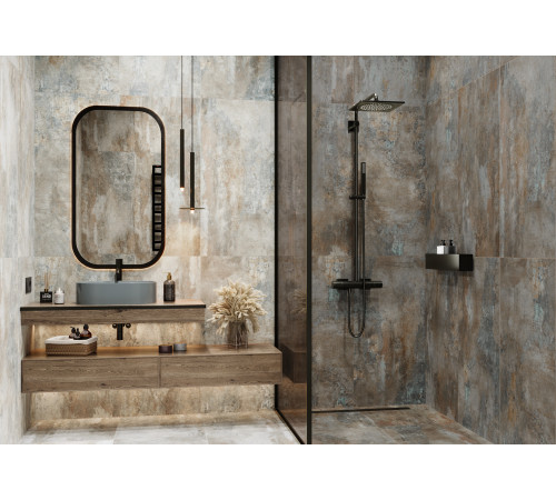 Керамогранит Delacora D120219L Centro Copper 60x120 коричневый лаппатированный под металл