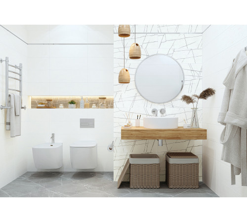 Плитка настенная Chicago Lay White WT11CHL00 200x600x7.5 Матовая