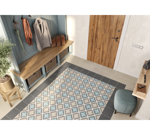 Керамогранит New Trend GP2020DSA02 Design Art Dawn 20x20 микс матовый с орнаментом