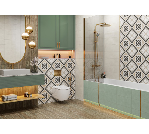 Керамогранит New Trend GP2020DSA02 Design Art Dawn 20x20 микс матовый с орнаментом