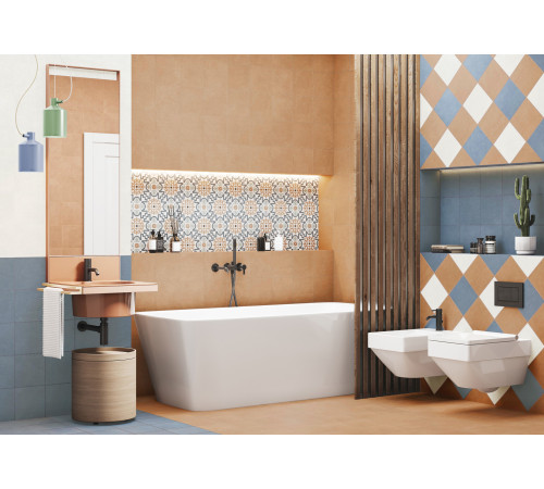 Керамогранит New Trend GP2020DSA02 Design Art Dawn 20x20 микс матовый с орнаментом