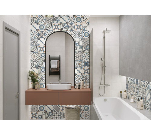 Керамогранит New Trend GP2020DSA02 Design Art Dawn 20x20 микс матовый с орнаментом