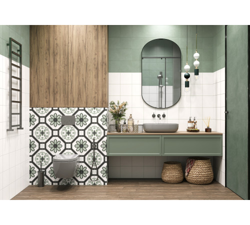 Керамогранит New Trend GP2020DSA02 Design Art Dawn 20x20 микс матовый с орнаментом