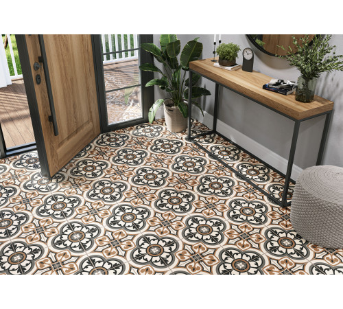 Керамогранит New Trend GP2020DSA02 Design Art Dawn 20x20 микс матовый с орнаментом
