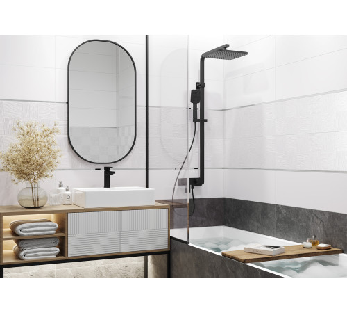Плитка настенная Leon White WT15LEN00R 246x740x9.5 Матовая