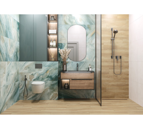 Керамогранит LCM 6060ILN18HG Illusion Smoky 60x60 серый суперполированный под оникс