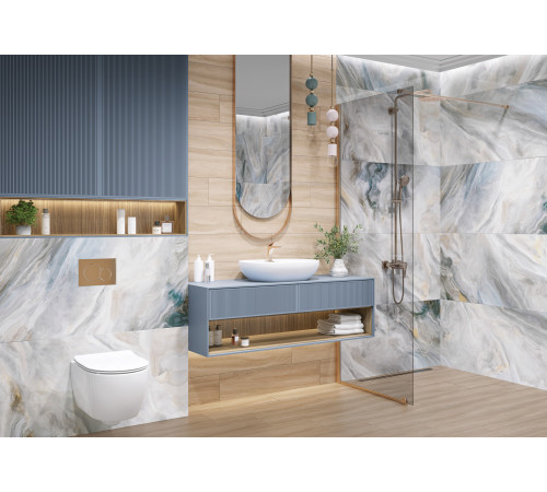 Керамогранит LCM 6060ILN18HG Illusion Smoky 60x60 серый суперполированный под оникс
