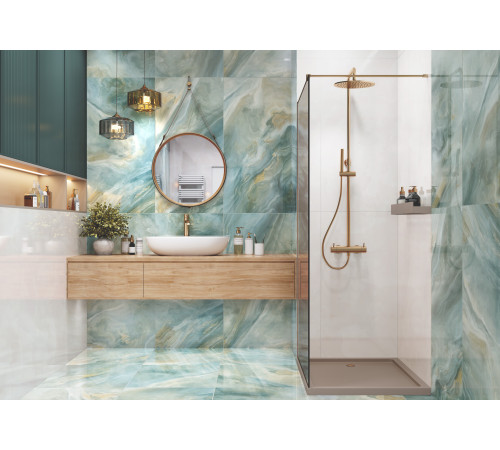 Керамогранит LCM 6060ILN18HG Illusion Smoky 60x60 серый суперполированный под оникс