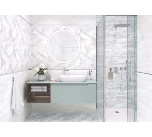 Плитка настенная Interni Dark Grey WT9INR25 250x500x9 Глянцевая