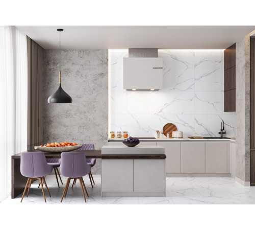 Керамогранит Delacora 60120CMI15 Calacatta Milazzo Sugar 60x120 белый лаппатированный под мрамор