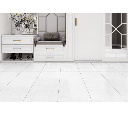Керамогранит New Trend GP6CRE00 Creta 41x41 белая матовая узоры