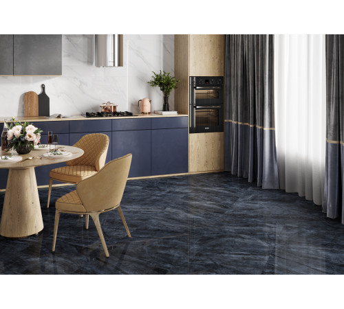 Керамогранит LCM 6060CBL23HG Cuba Blue 60x60 синий суперполированный под камень