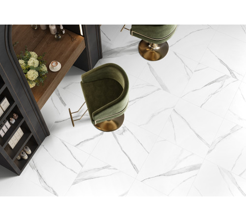 Керамогранит Delacora D120239M Life Calacatta 60x120 белый матовый / противоскользящий под мрамор