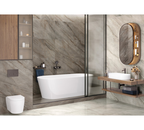 Керамогранит LCM 60120MAE25P Marmorise Graphite 60x120 графит полированный под камень