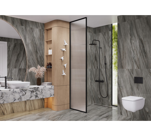 Керамогранит LCM 60120MAE25P Marmorise Graphite 60x120 графит полированный под камень