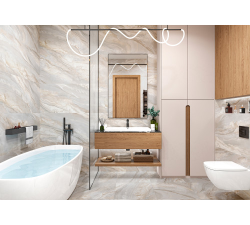 Керамогранит Alma Ceramica GFU60120MGC64L Magic 60x120 серый лаппатированный под камень