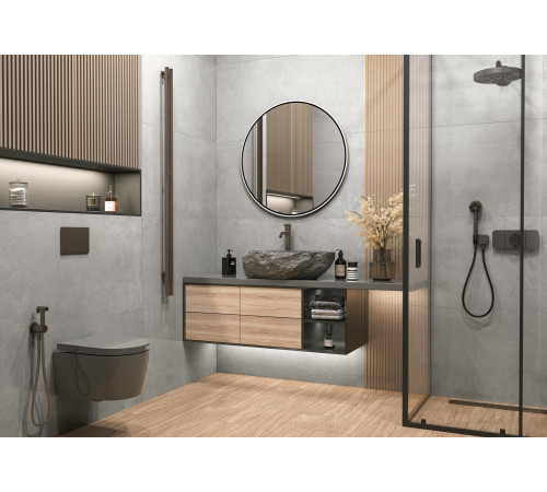 Керамогранит Artkera Group GP60120MIM08M Микроцемент коричневый / Microcement Brown 60×120